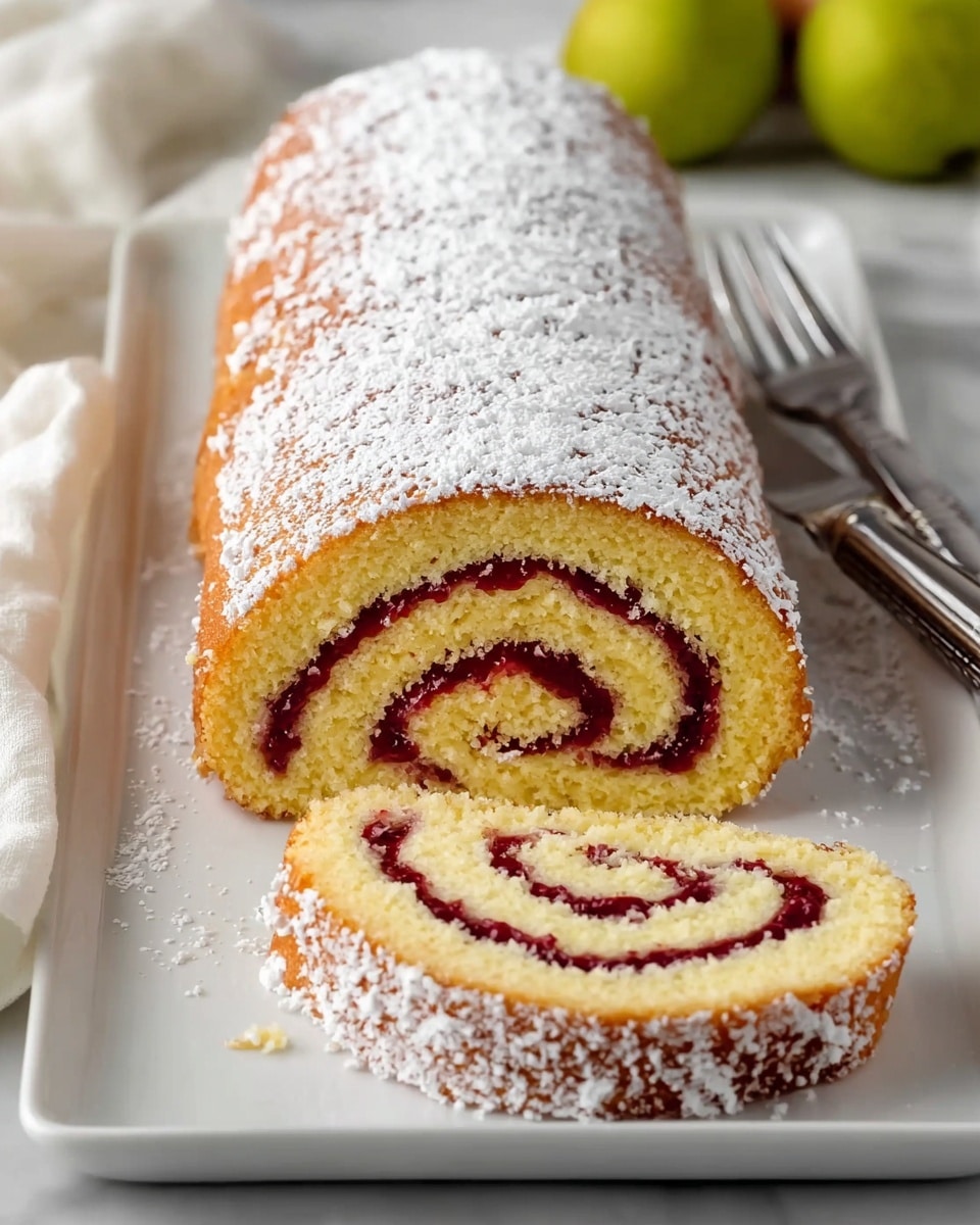 Guava Swiss Roll Cake Recipe - Recipe Image