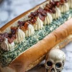 Halloween Lipton Spinach Dip in a Coffin Bread Bowl Recipe