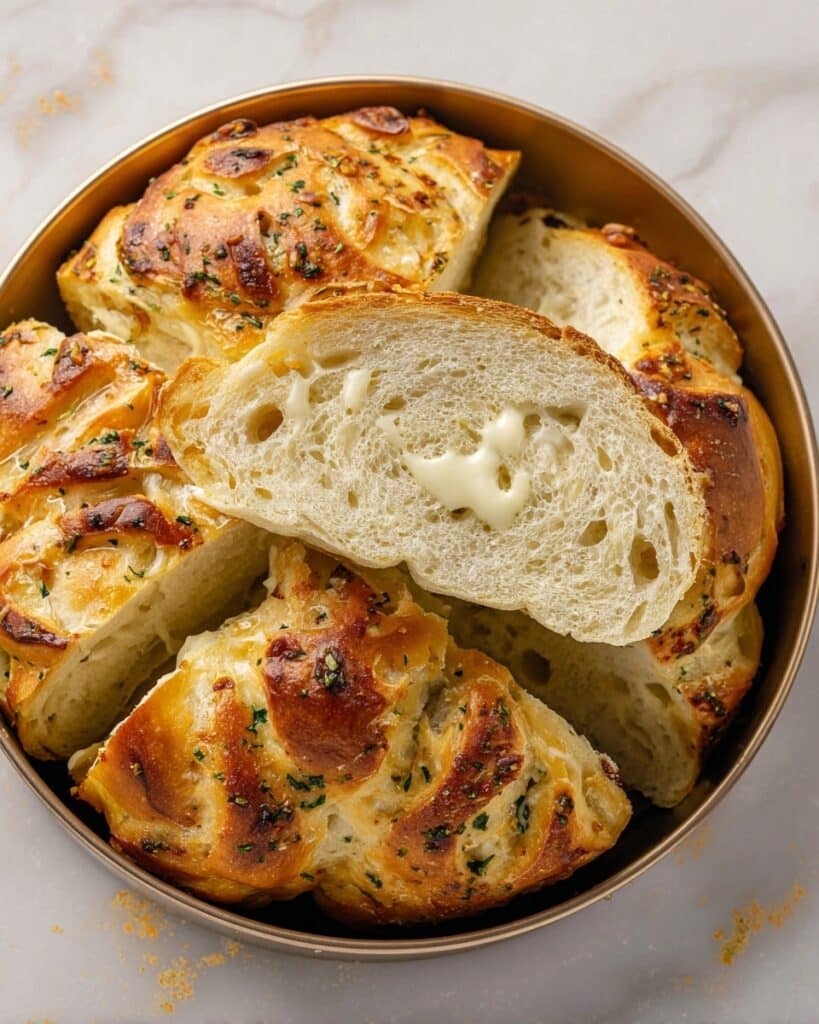 Light and Fluffy Garlic Butter Dinner Rolls Recipe