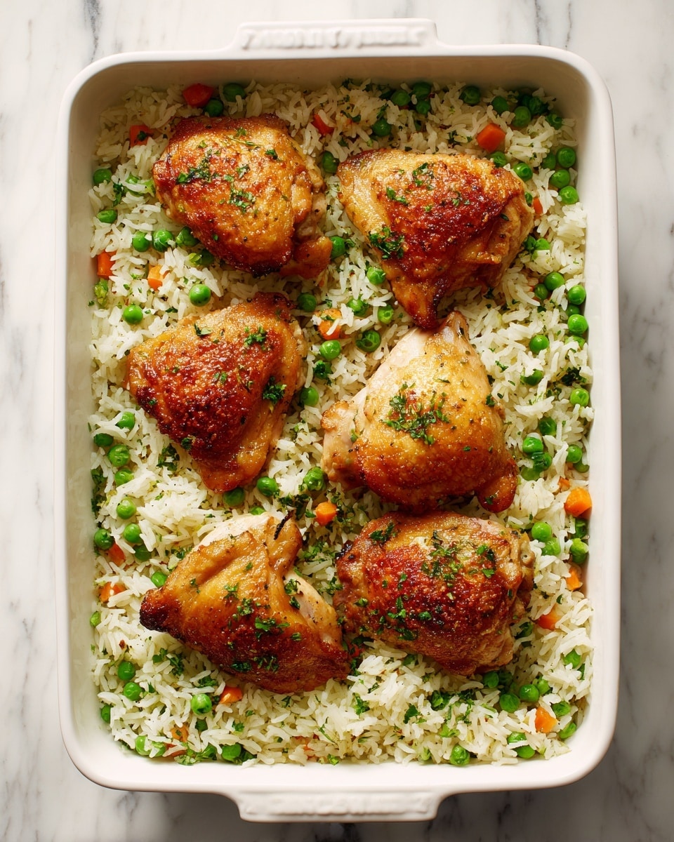 No-Peek Chicken Casserole with Creamy Rice and Vegetables Recipe - Recipe Image