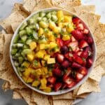 Strawberry Mango Salsa with Cinnamon-Sugar Tortilla Chips Recipe