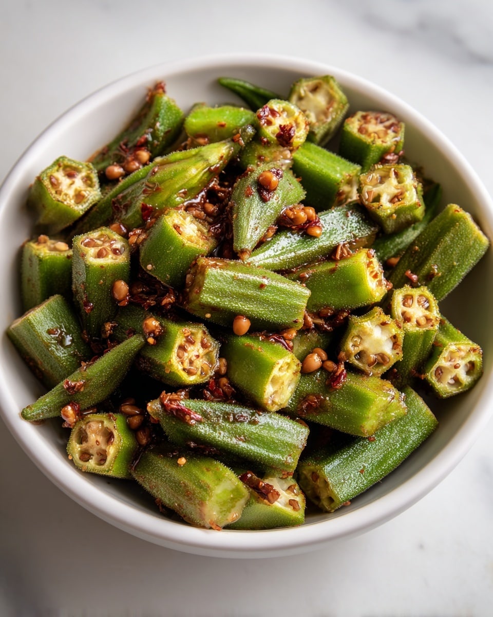 Garlic Chili Roasted Okra Recipe - Recipe Image