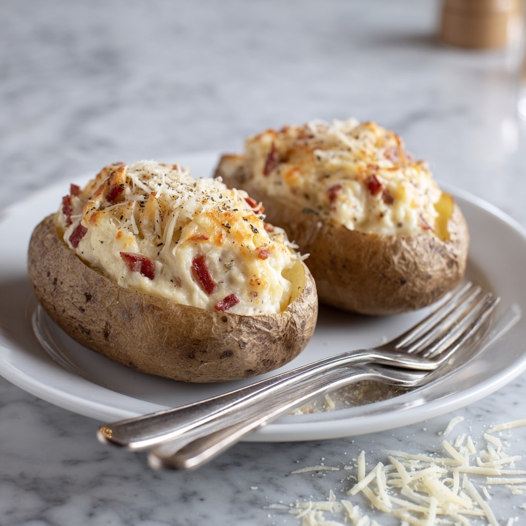 Reuben Stuffed Baked Potatoes Recipe - Recipe Image