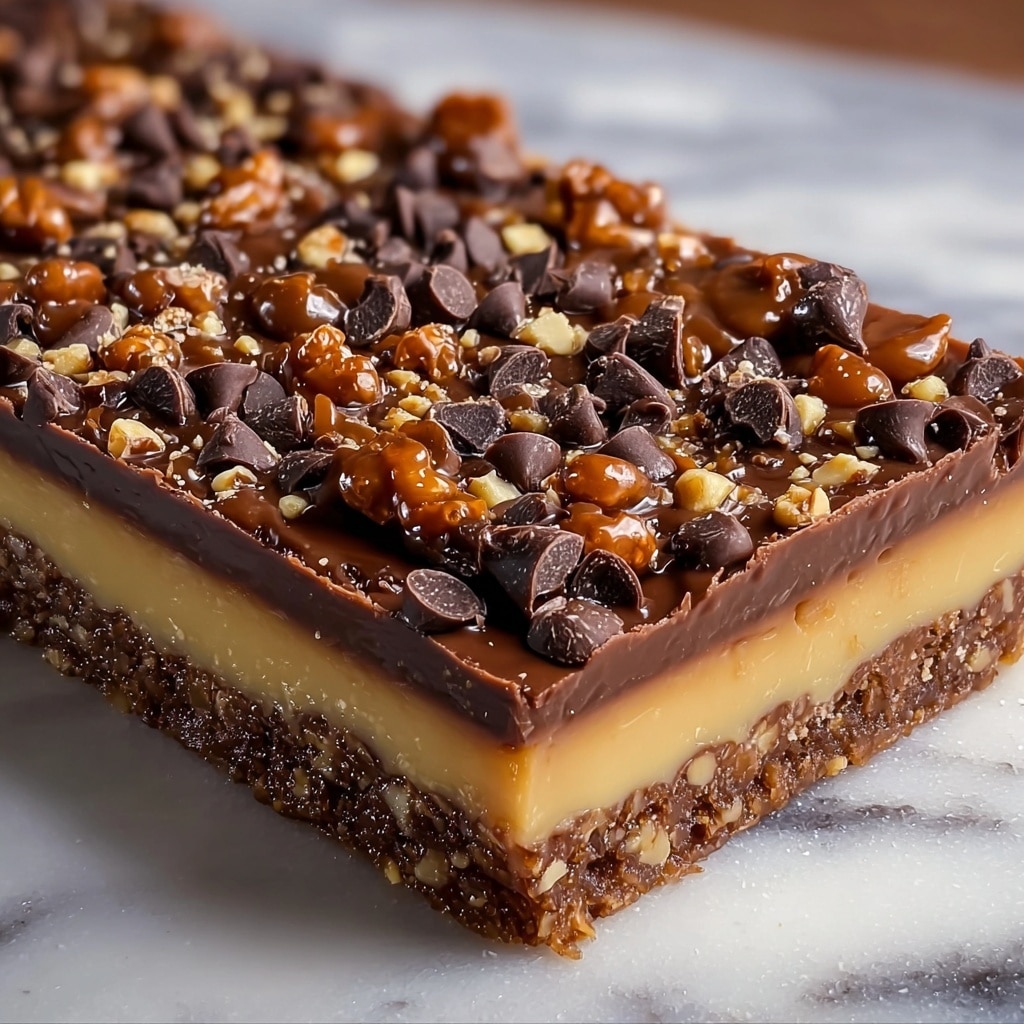 Caramel Chocolate Crunch Bars Recipe - Recipe Image