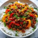 Beef and Pepper Rice Bowl Recipe
