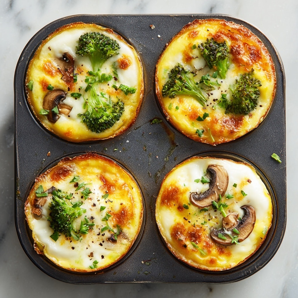Veggie-Packed Broccoli & Mushroom Egg Cups Recipe - Recipe Image