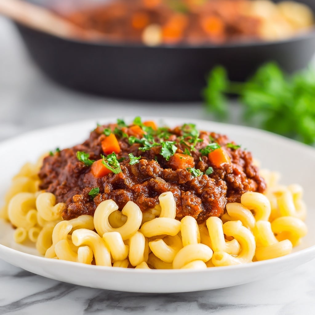 Savory Beefaroni Delight Recipe - Recipe Image