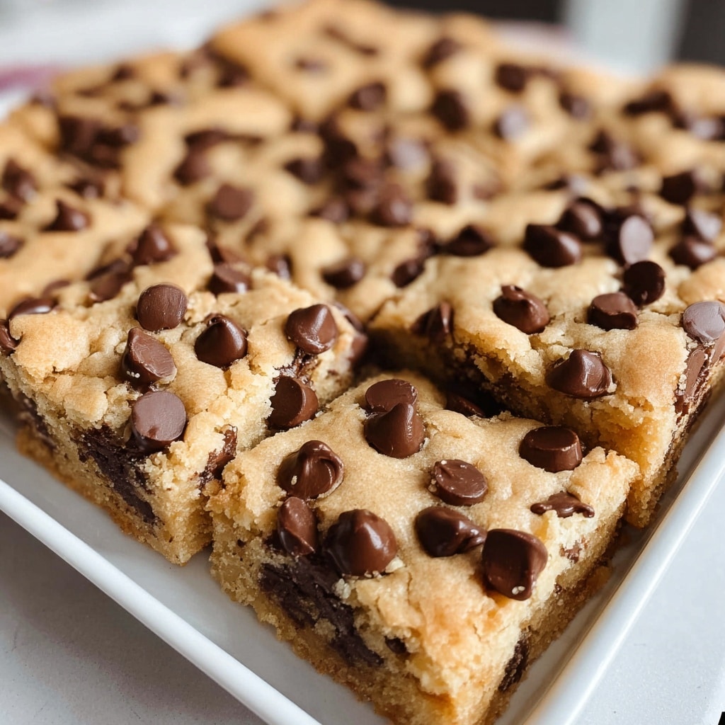 Chocolate Chip Cake Mix Cookie Bars Recipe - Recipe Image