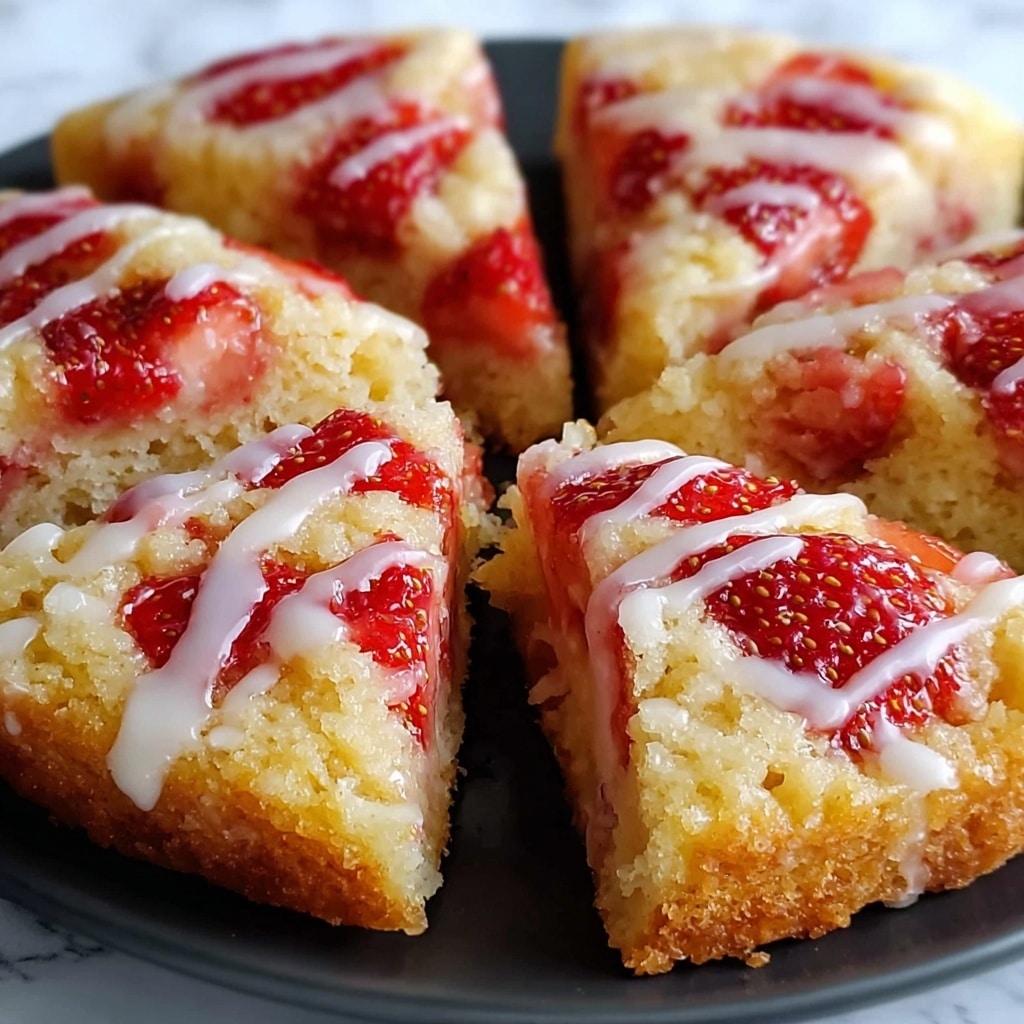 Glazed Strawberry Shortcake Scones Recipe - Recipe Image