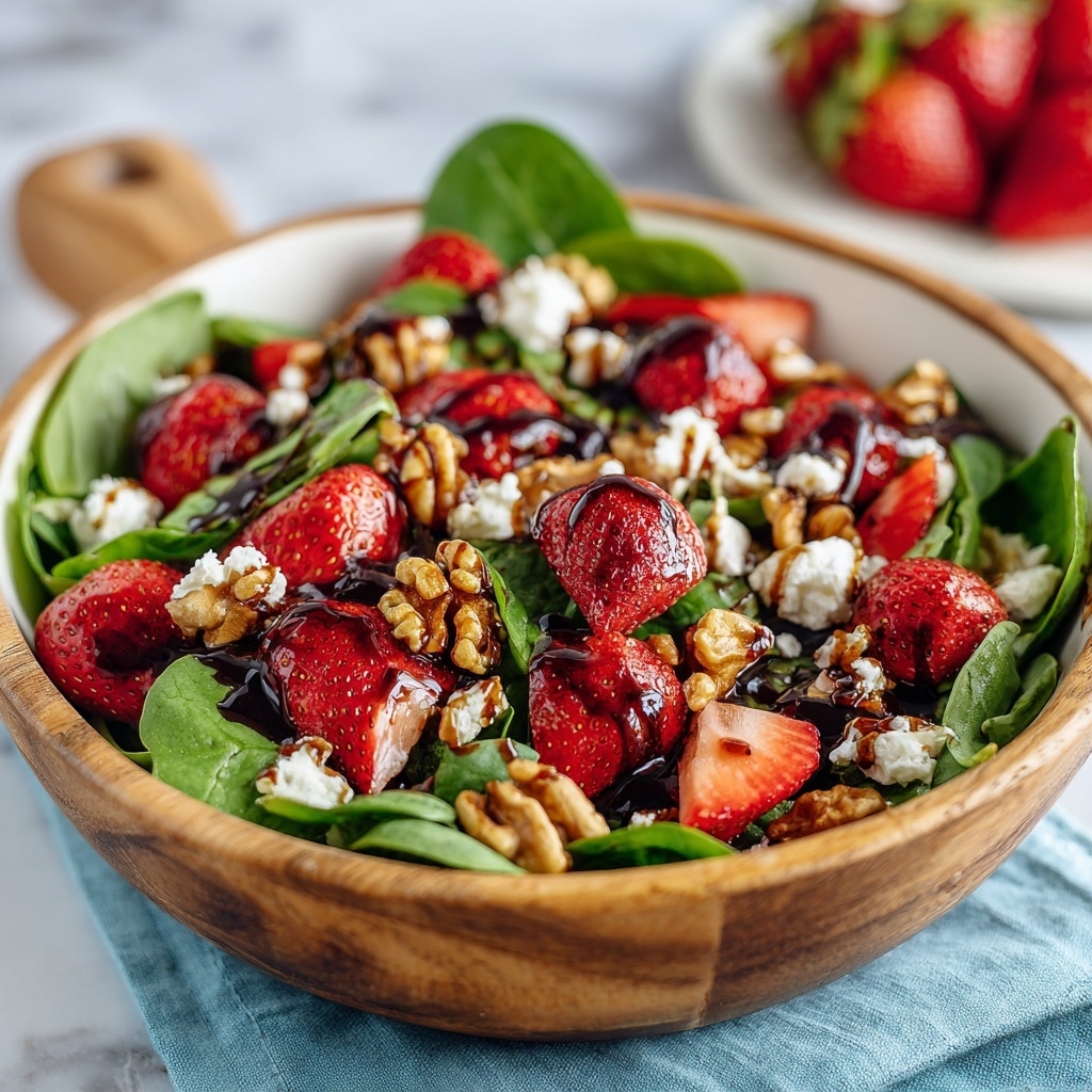 Spinach Strawberry Salad with Feta Cheese Recipe