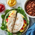Egg and Spinach Breakfast Wrap Recipe