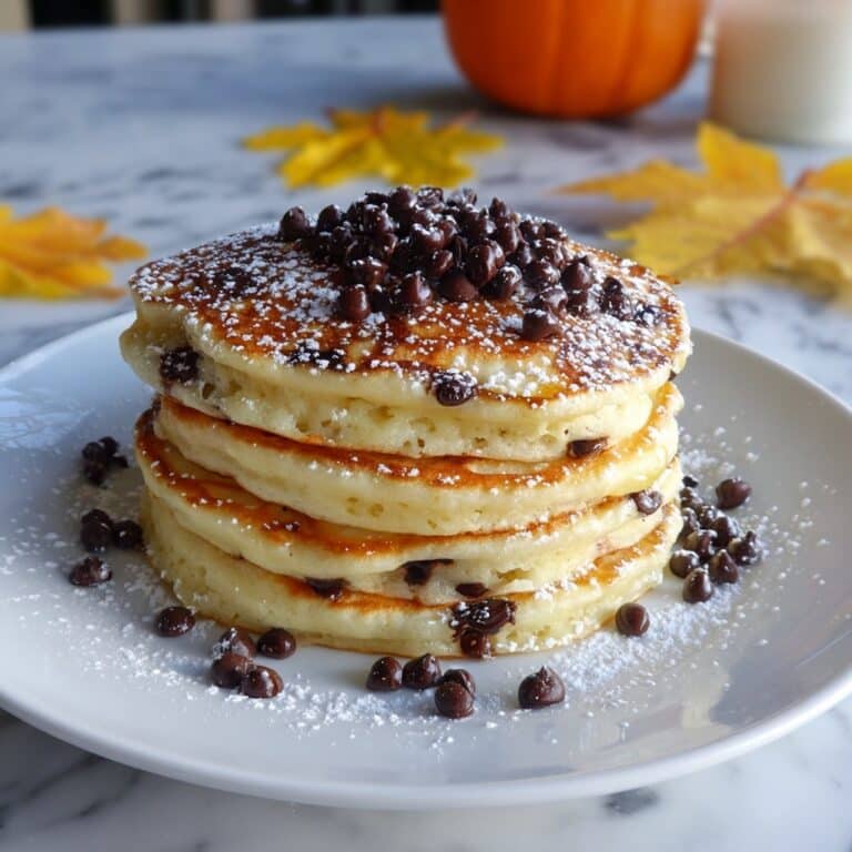 Fluffy Pumpkin Chocolate Chip Pancakes Recipe