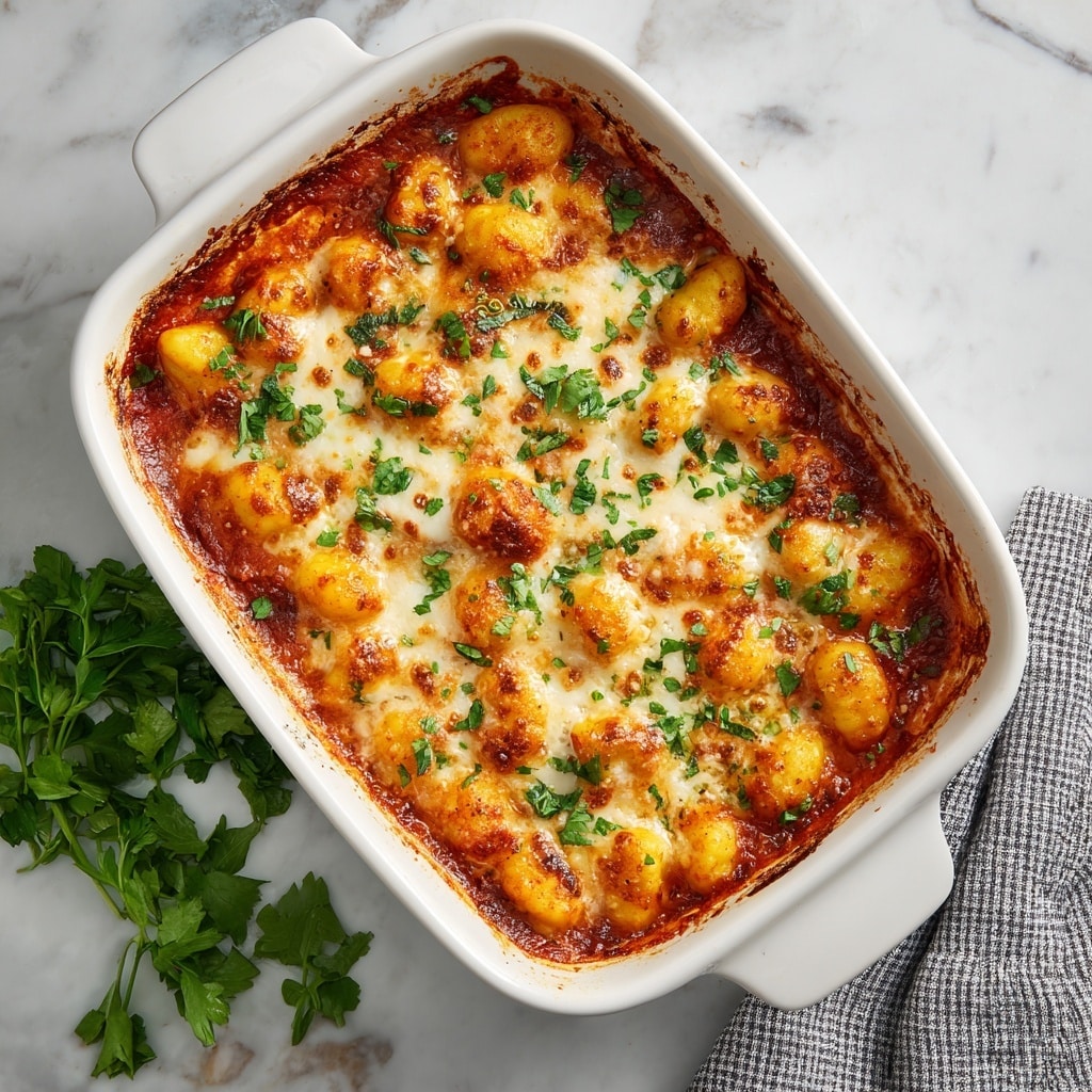 Cheesy Baked Gnocchi Casserole Recipe - Recipe Image