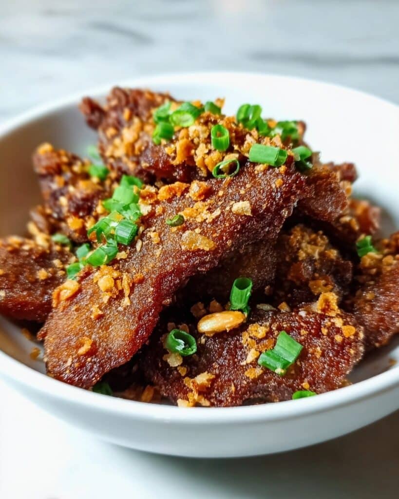Crispy Fried Garlic Beef Recipe