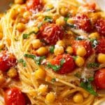 Slow Roasted Chickpea and Tomato Pasta Recipe