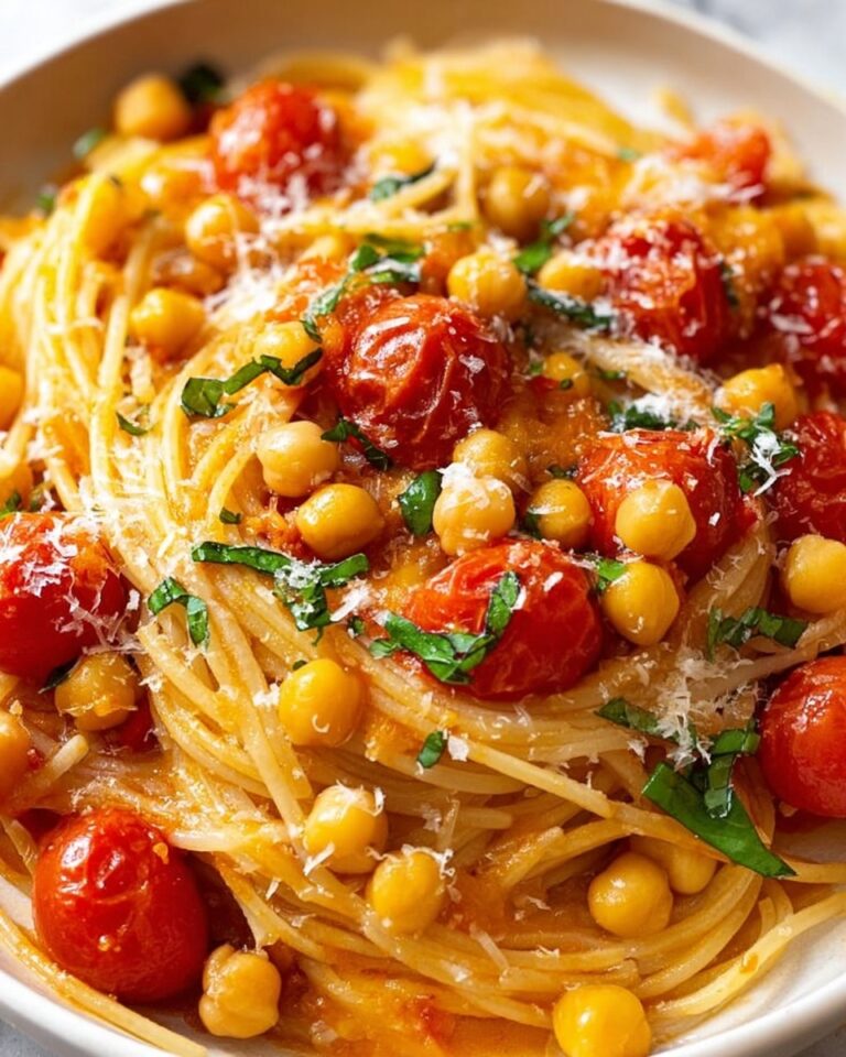 Slow Roasted Chickpea and Tomato Pasta Recipe