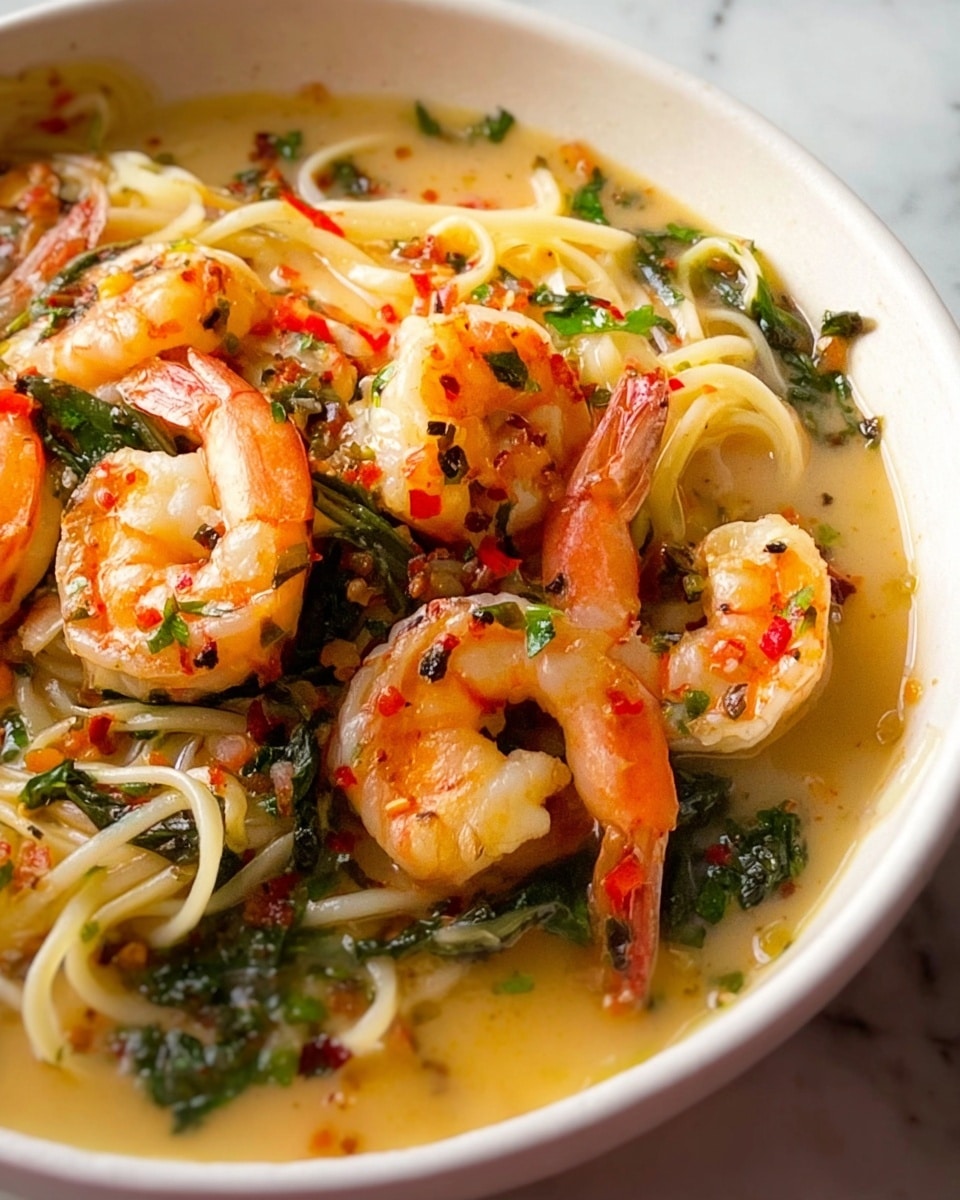 Thai Shrimp Coconut Noodle Soup Recipe