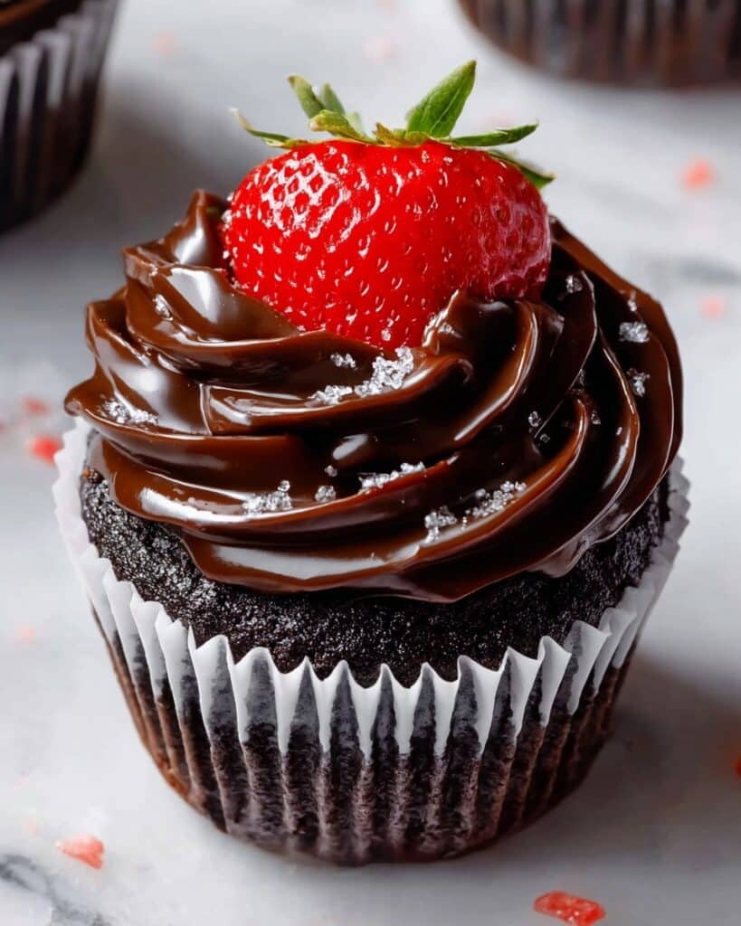 Chocolate-Covered Strawberry Cupcakes Recipe
