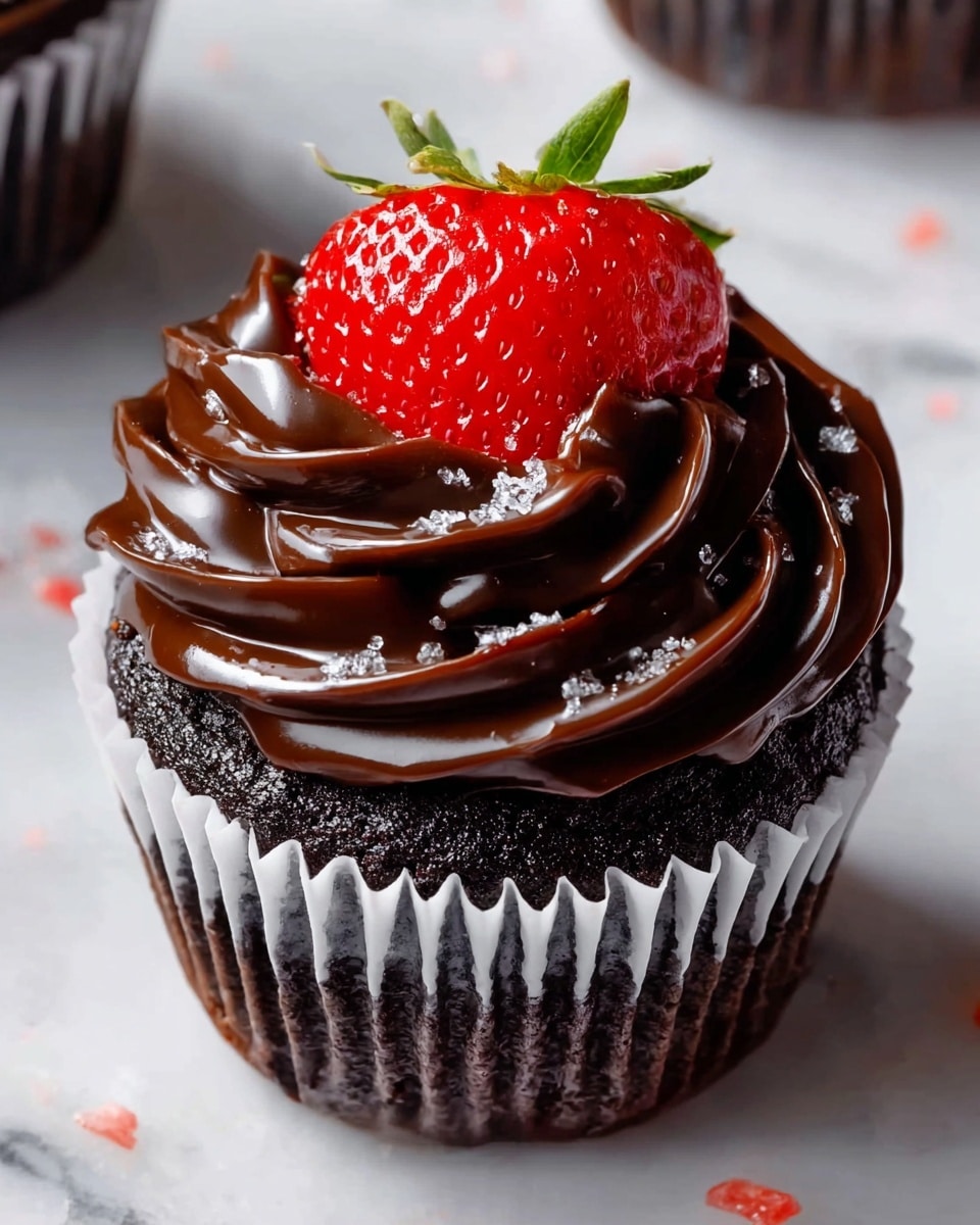 Chocolate-Covered Strawberry Cupcakes Recipe