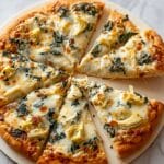 High Protein Spinach Artichoke Pizza Recipe