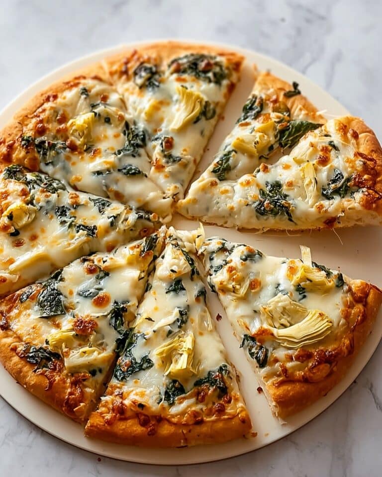 High Protein Spinach Artichoke Pizza Recipe