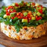 Christmas Taco Cheese Ball Wreath Recipe