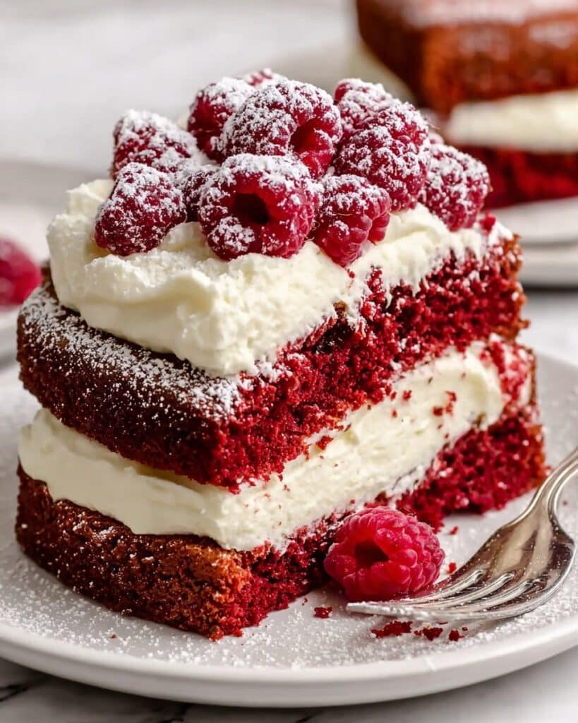 Red Velvet French Toast with Cream Cheese Drizzle Recipe