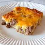 Breakfast Casserole with Crescent Rolls, Sausage, and Cheddar Recipe