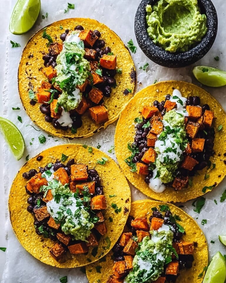Crispy Chipotle Sweet Potato Tacos with Lime Crema Recipe