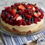 No-Bake Cheesecake Flag Cake Recipe