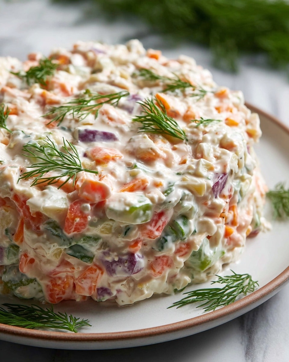 Refreshing Crab Seafood Salad with Dill and Herbs Recipe