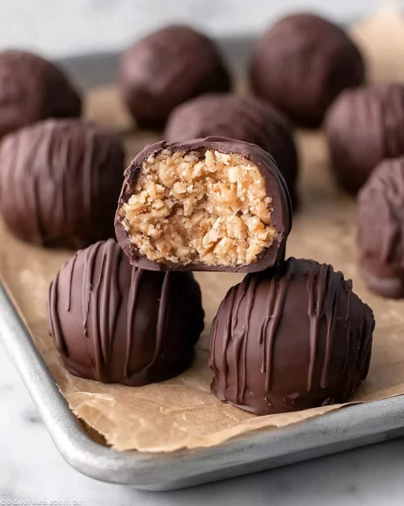 Chocolate-Coated Peanut Butter Rice Krispies Balls Recipe