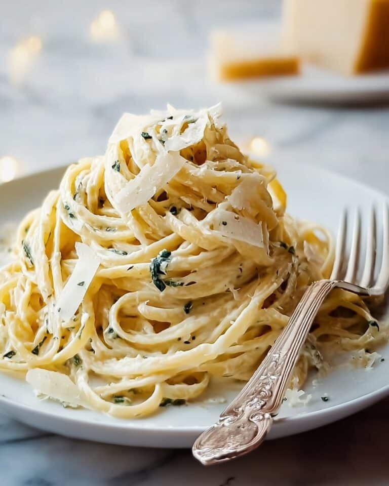 Creamy Fettuccine Alfredo with Sage Recipe