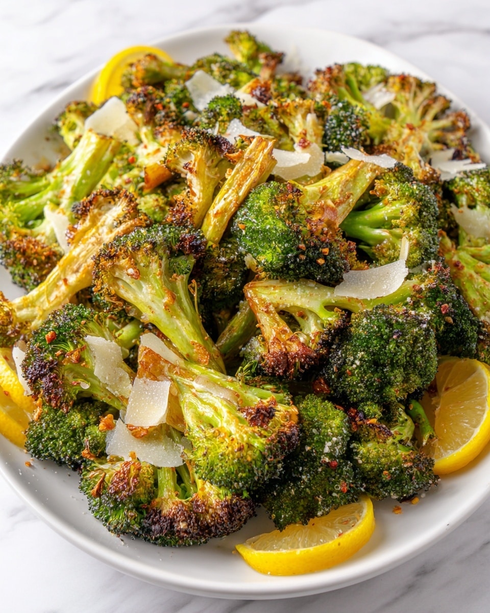 Delicious Roasted Broccoli with Garlic, Lemon, and Parmesan Recipe - Recipe Image