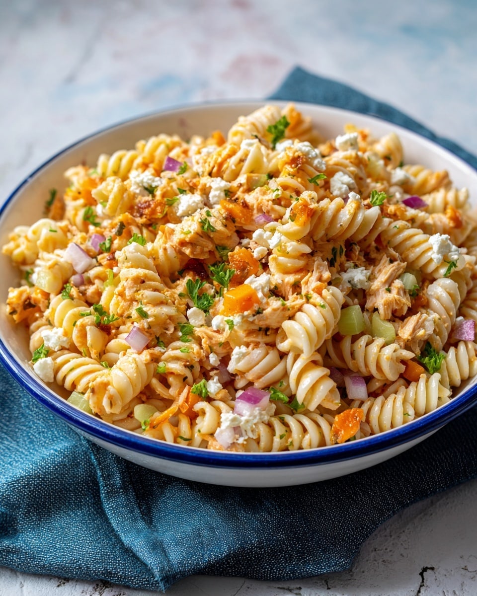 Buffalo Chicken Pasta Salad Recipe - Recipe Image