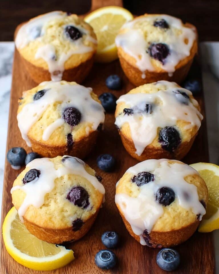 Blueberry Lemon Muffins with Glaze Recipe
