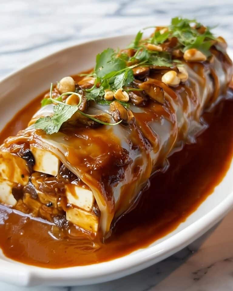 Tofu Skin Rolls with Savory Vegetable Filling and Aromatic Broth Recipe