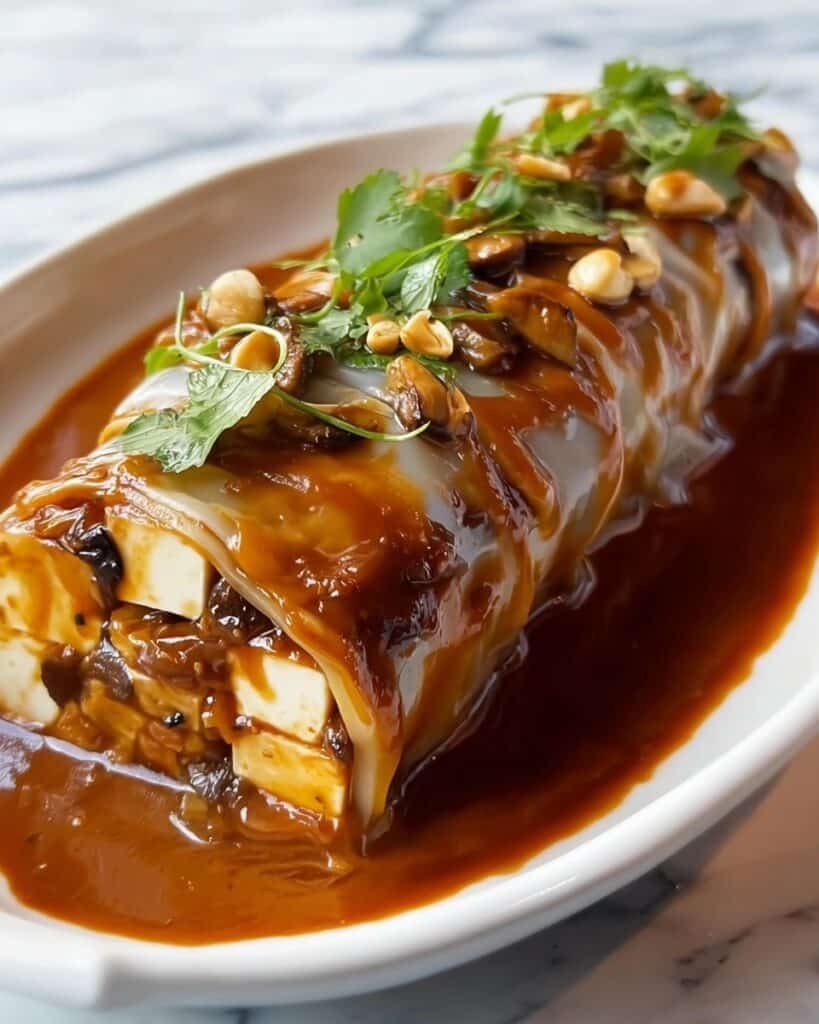 Tofu Skin Rolls with Savory Vegetable Filling and Aromatic Broth Recipe