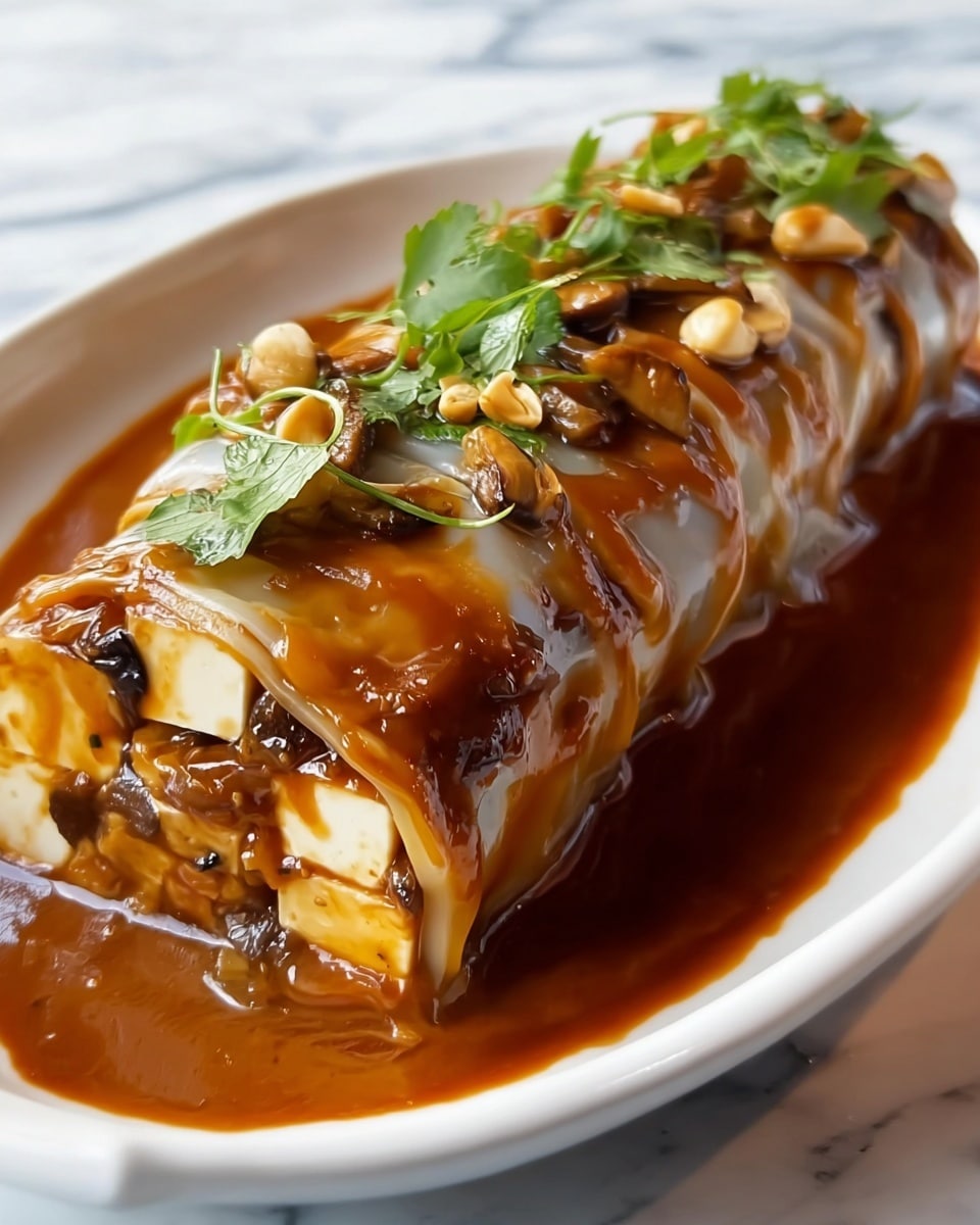 Tofu Skin Rolls with Savory Vegetable Filling and Aromatic Broth Recipe