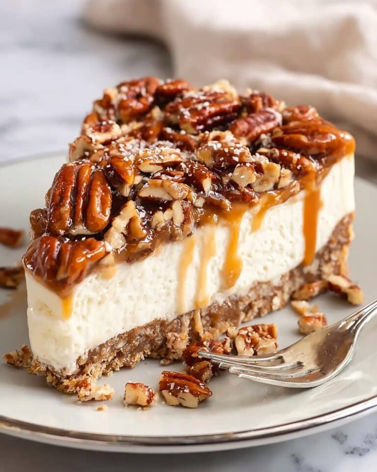 No-Bake Keto Pecan Pie Cheesecake Recipe