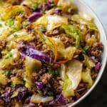 Ground Beef and Chopped Cabbage Skillet Recipe