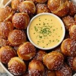 Soft Pretzel Bites with Vegan Cheese Sauce Recipe
