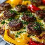 Foil Packet Cheesy Sausage and Peppers Recipe