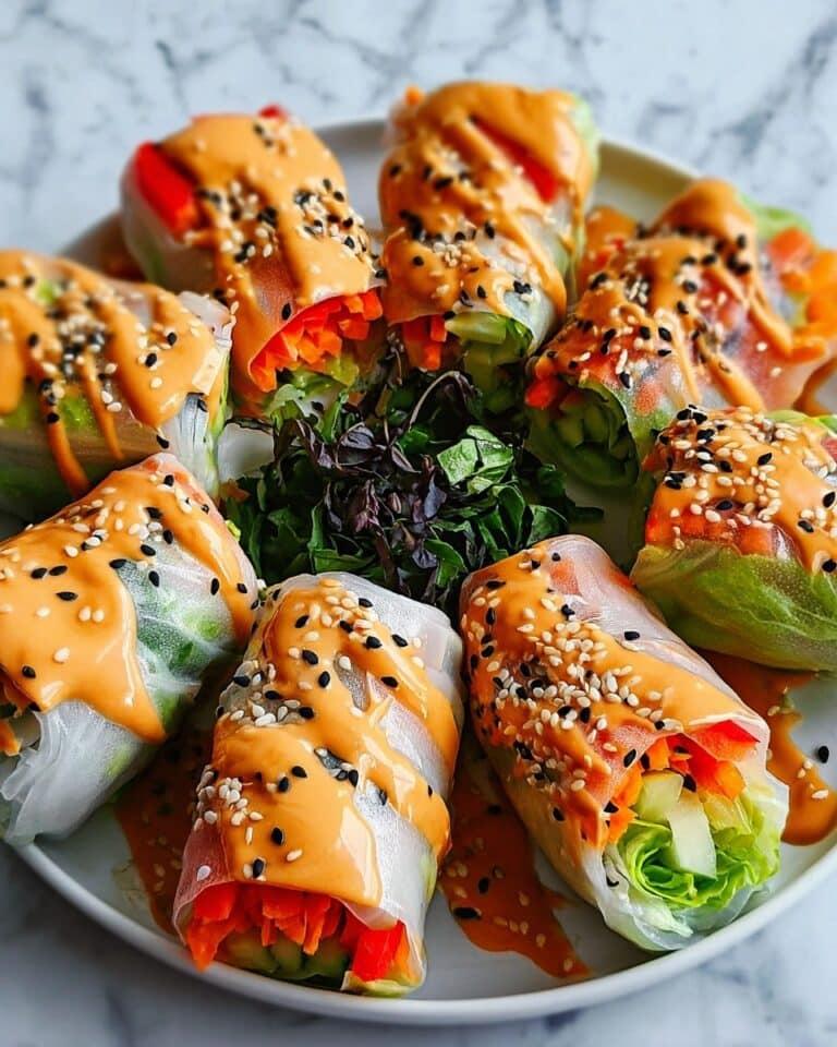Vegetarian Spring Rolls with Peanut Dipping Sauce Recipe