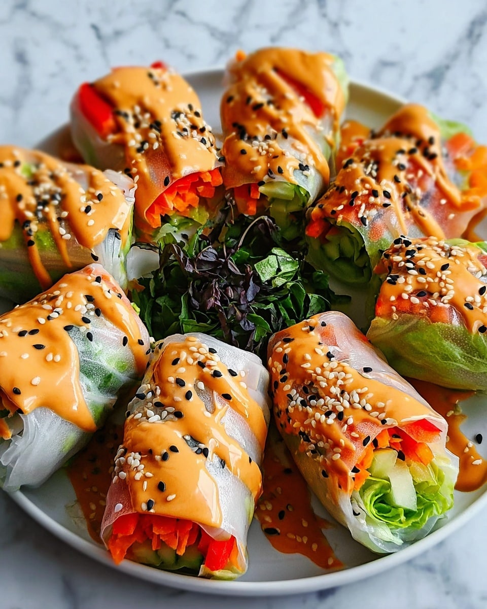 Vegetarian Spring Rolls with Peanut Dipping Sauce Recipe