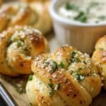 Garlic Knots with Homemade Garlic Butter Sauce Recipe