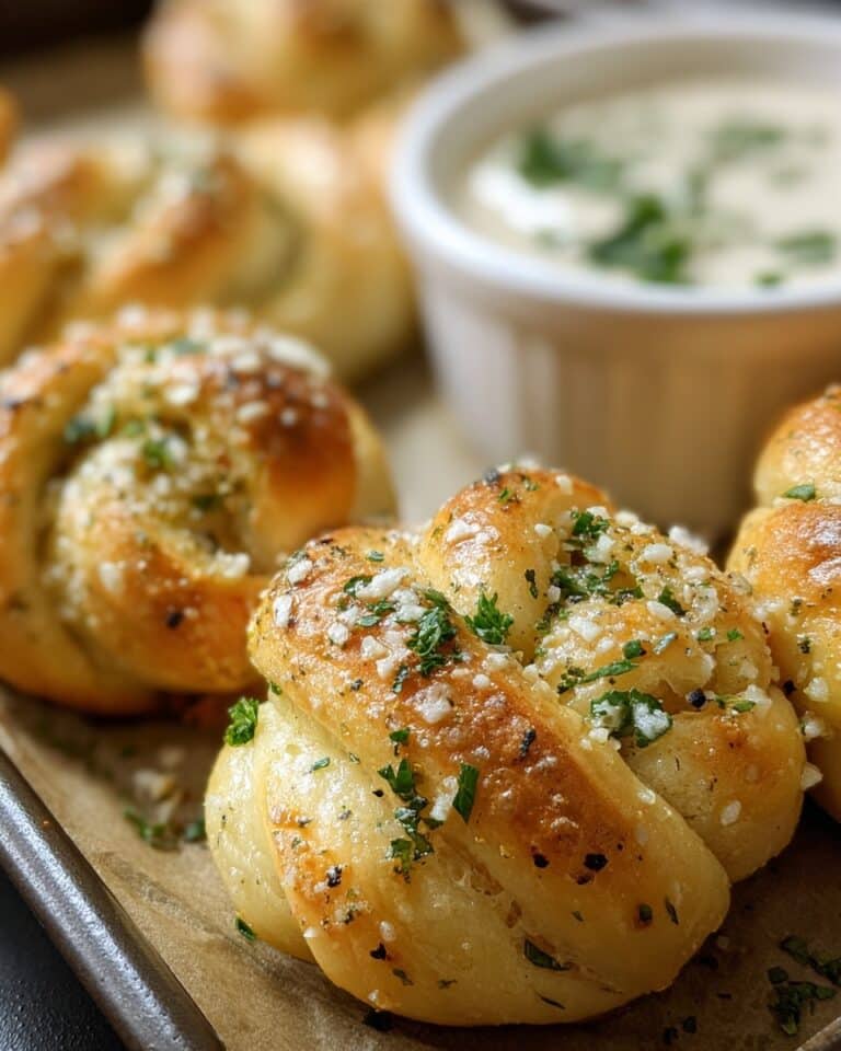 Garlic Knots with Homemade Garlic Butter Sauce Recipe