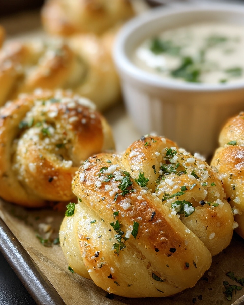 Garlic Knots with Homemade Garlic Butter Sauce Recipe