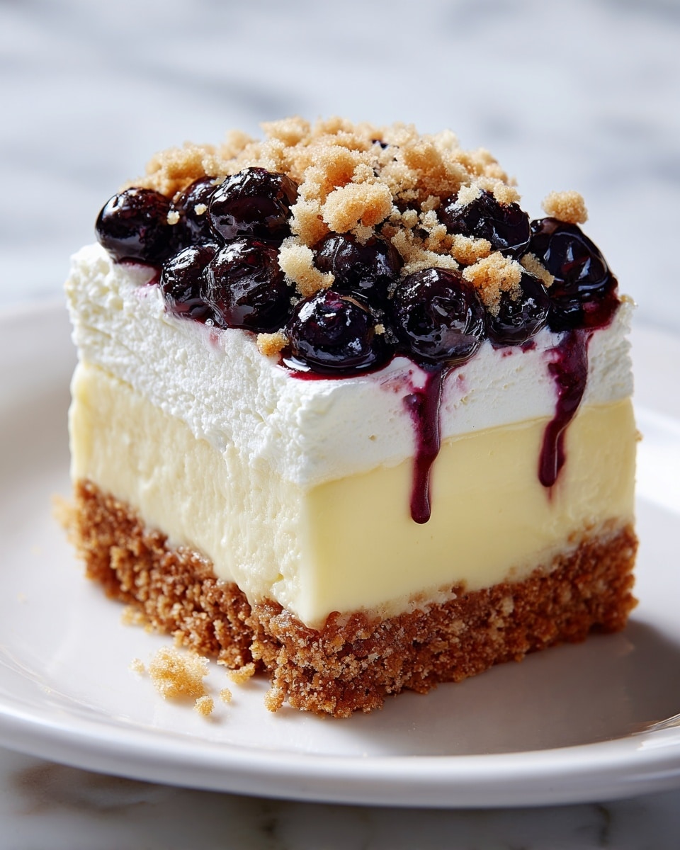 No-Bake Lemon Blueberry Pie Recipe - Recipe Image