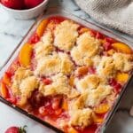 Homemade Strawberry Peach Cobbler Recipe